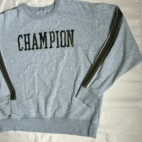 Champion Men's Powerblend Fleece Camo Crewneck Sweatshirt with Taping - Picture 5 of 10